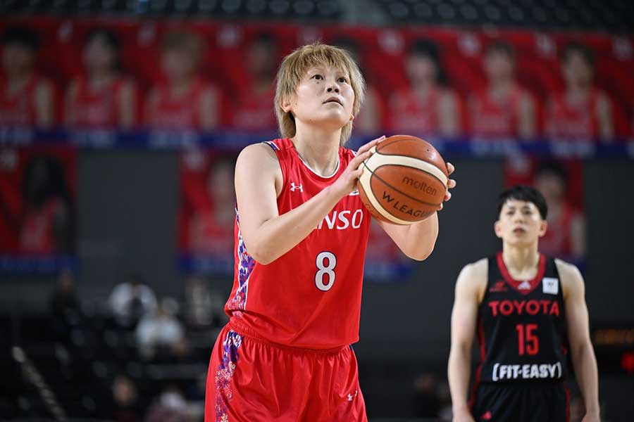 プレーオフ決勝第1戦で26得点とチームを牽引した高田真希【写真提供:Wリーグ】