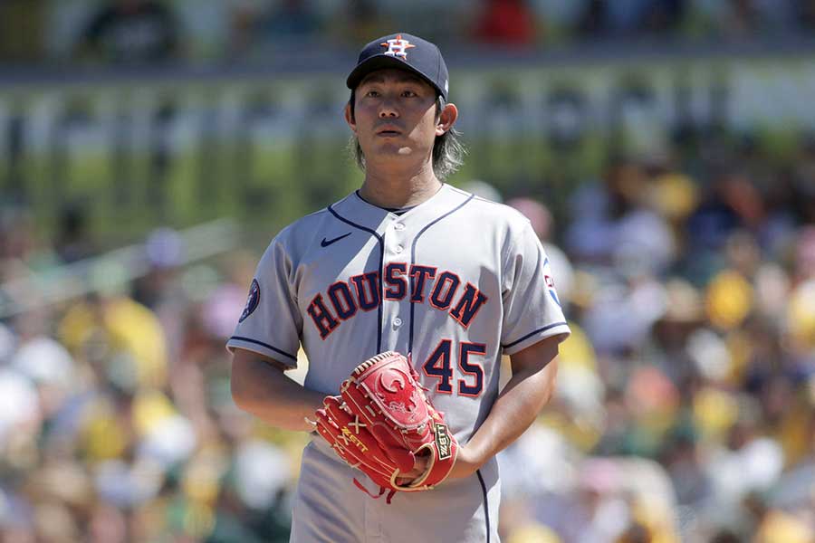 アスレチックス戦に先発登板したアストロズの今井達也【写真：ロイター】