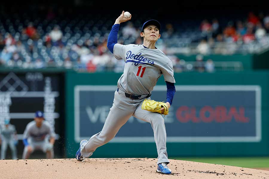 ドジャースの佐々木朗希【写真：ロイター】