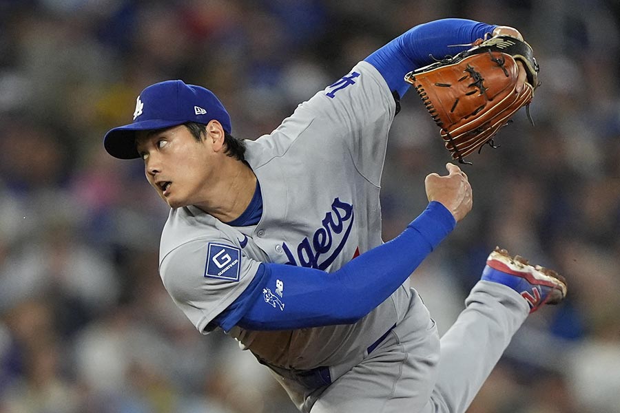 ブルージェイズ戦に先発出場したドジャースの大谷翔平【写真：ロイター】