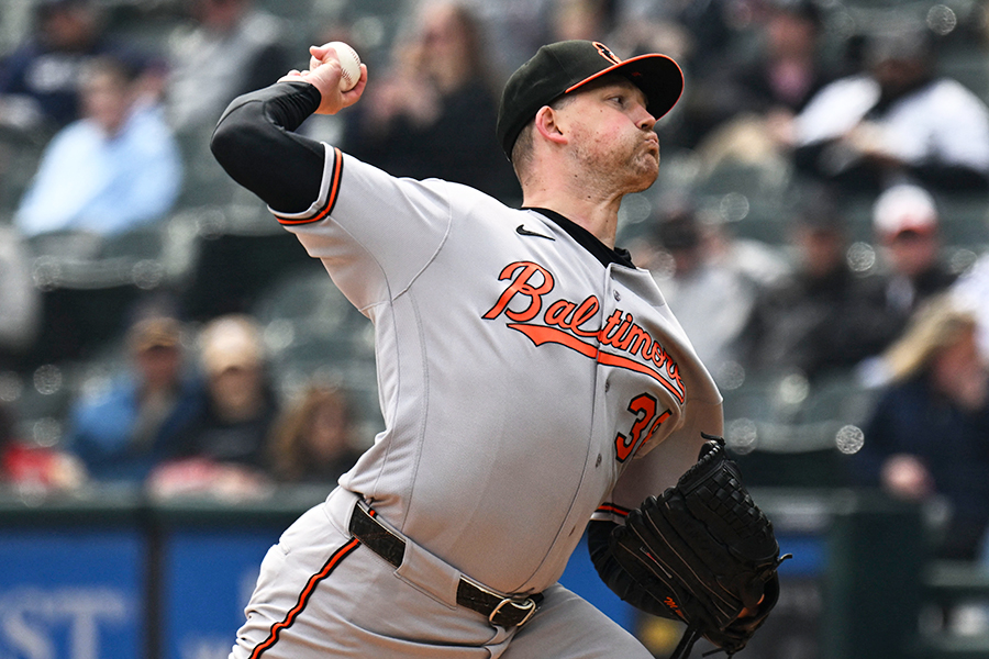 ホワイトソックス戦に登板したオリオールズのカイル・ブラディッシュ【写真：ロイター】