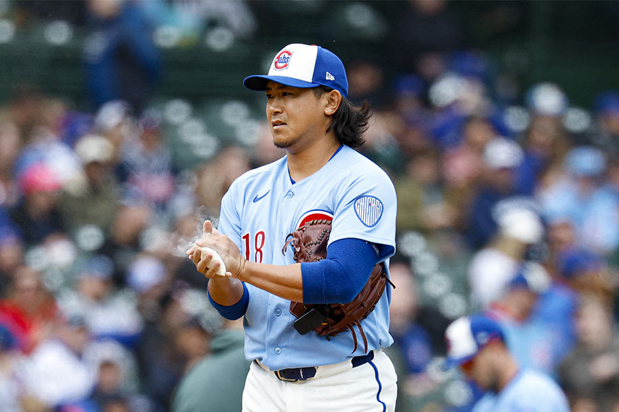 パイレーツ戦で6回を無安打無失点9奪三振と好投したカブスの今永昇太【写真：ロイター】