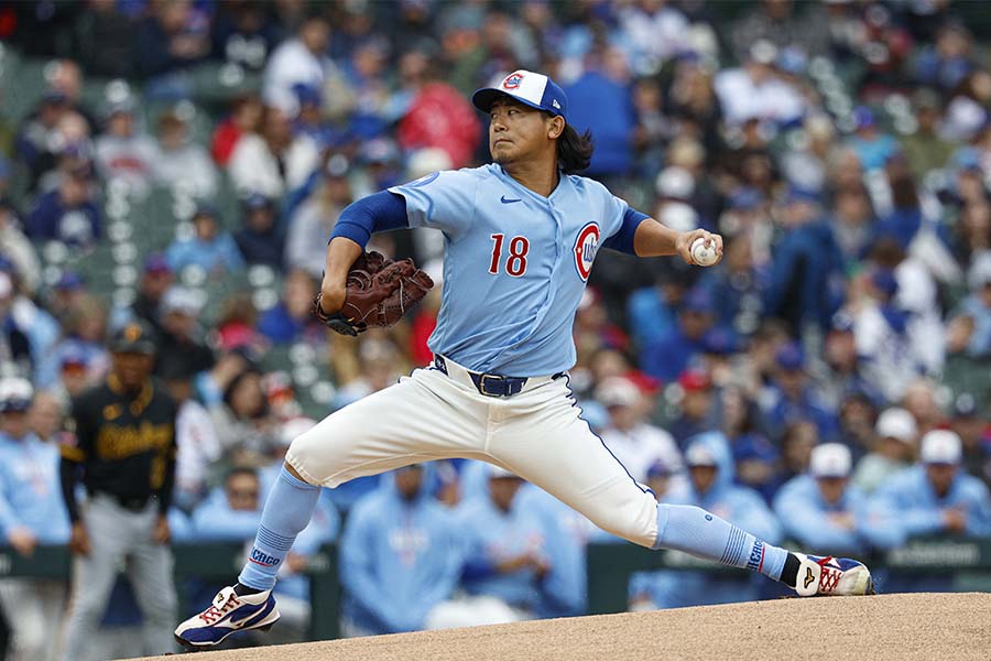 本拠地パイレーツ戦で6回を無安打無失点9奪三振と好投したカブスの今永昇太【写真:ロイター】