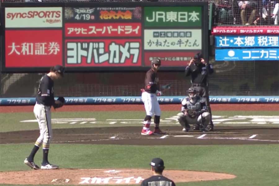 楽天モバイルで行われた楽天―オリックス戦【画像：パーソル パ・リーグTV】