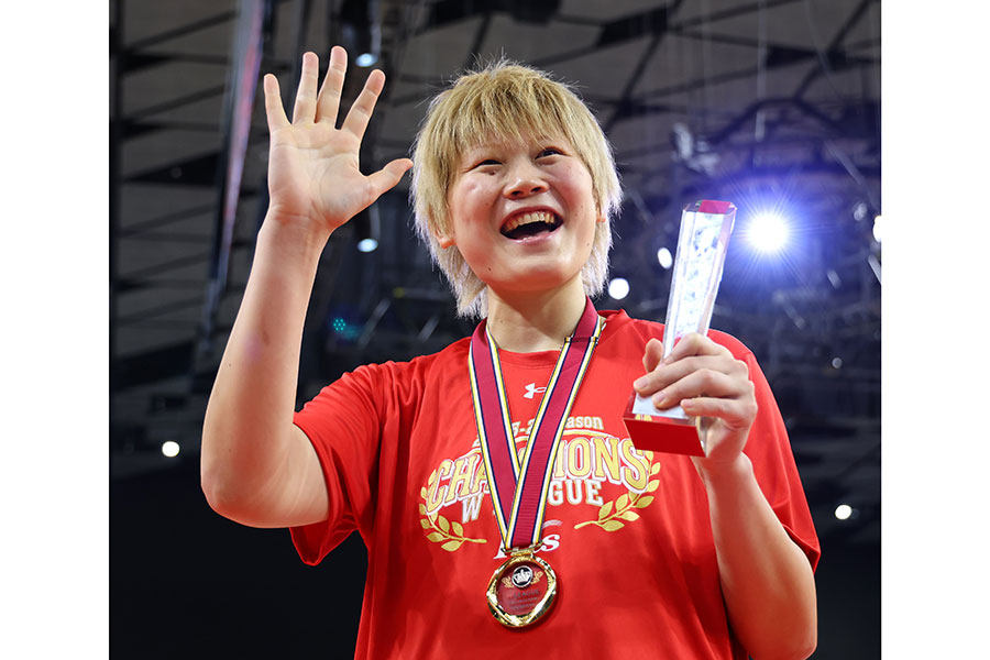 プレーオフMVPを獲得した高田真希【写真：YUTAKA/アフロスポーツ】