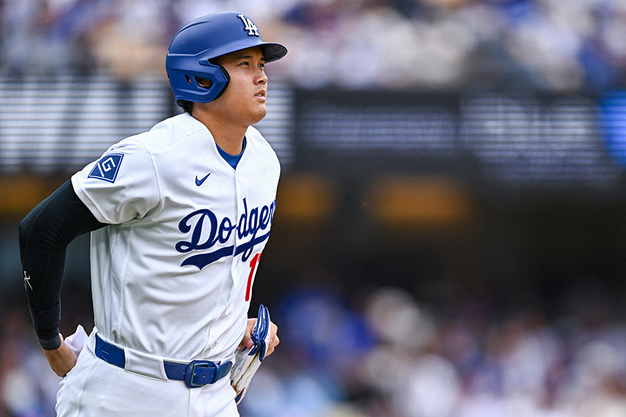 レンジャーズ戦に出場したドジャースの大谷翔平【写真：ロイター】