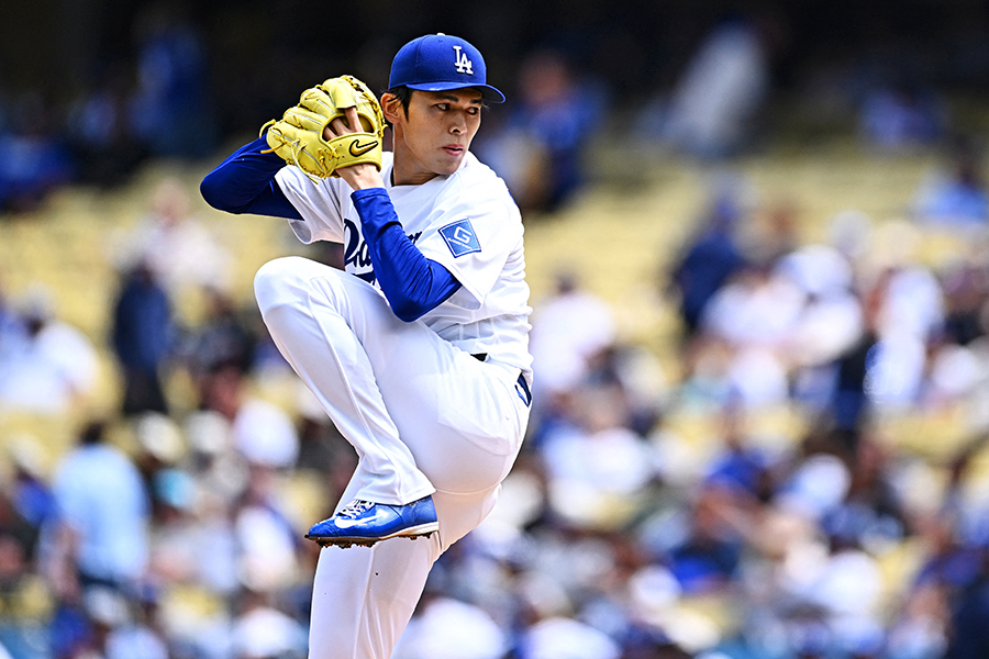 今季2敗目を喫したドジャースの佐々木朗希【写真:ロイター】