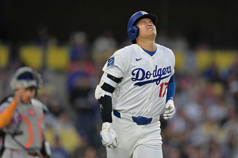 死球を受けたドジャースの大谷翔平【写真:ロイター】