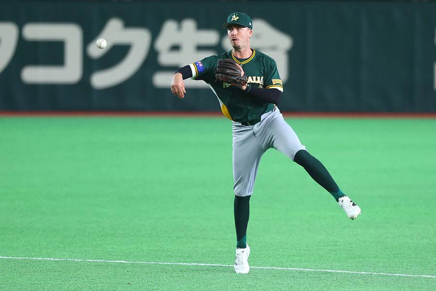 WBCでは豪州代表の遊撃を守ったデール【写真: 加治屋友輝】