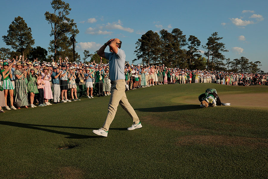 マスターズで連覇を達成したロリー・マキロイ【写真：ロイター】