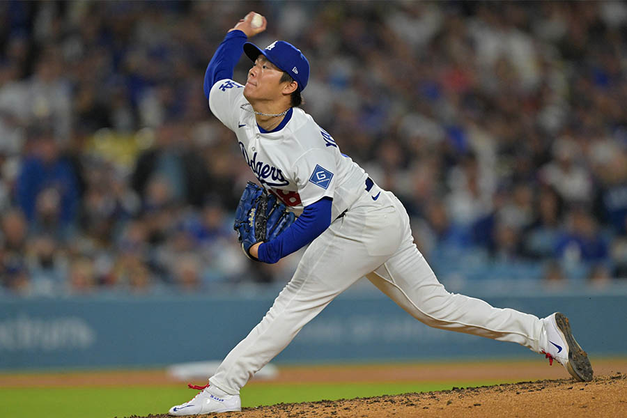 本拠地メッツ戦で7回2/3を1失点と好投したドジャースの山本由伸【写真：ロイター】