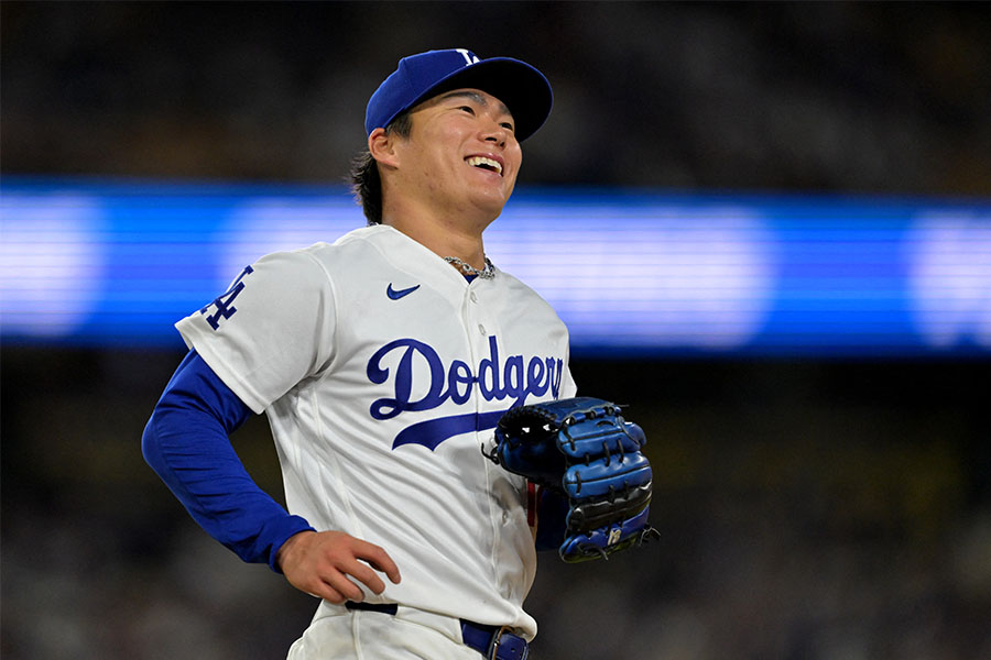 本拠地メッツ戦で7回2/3を1失点と好投したドジャースの山本由伸【写真：ロイター】