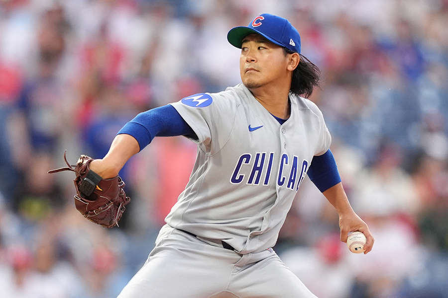 フィリーズ戦に先発して今季初勝利を挙げたカブスの今永昇太【写真:ロイター】