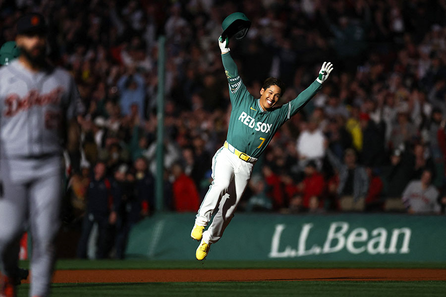 サヨナラ打を放ったレッドソックスの吉田正尚【写真：ロイター】
