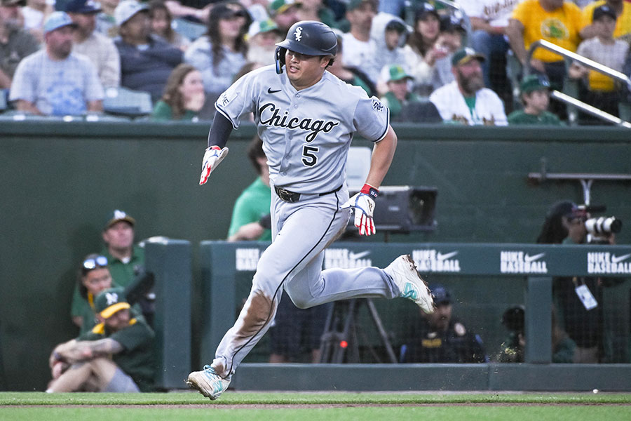 アスレチックス戦に出場したホワイトソックスの村上宗隆【写真：ロイター】