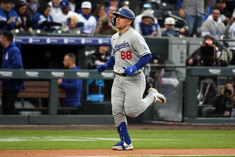 ドジャースのダルトン・ラッシング【写真：ロイター】