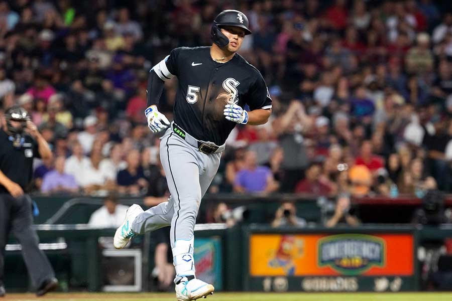 ダイヤモンドバックス戦、4試合連発となる9号を放ったホワイトソックスの村上宗隆【写真：ロイター】