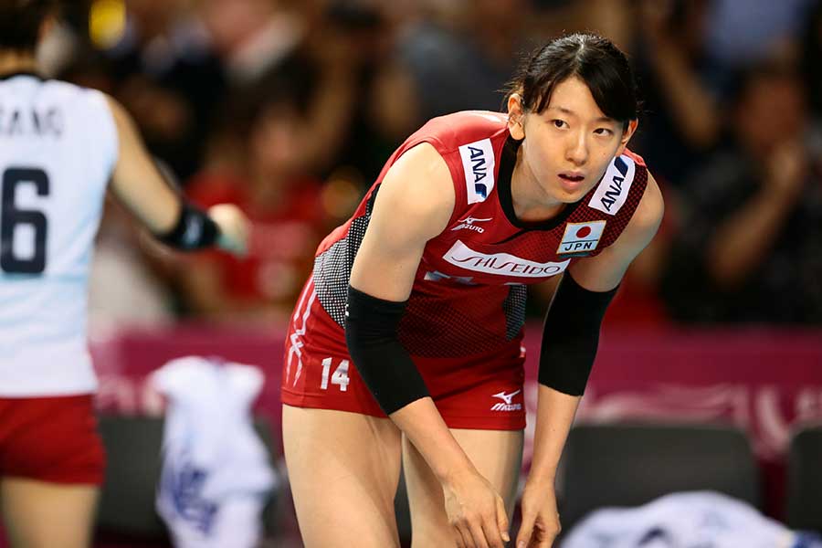 現役時代の江畑幸子さん（2014年撮影）【写真：アフロスポーツ】