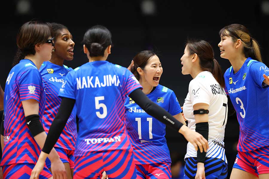 大阪マーヴェラスに勝利したSAGA久光スプリングス【写真：長田洋平/アフロスポーツ】