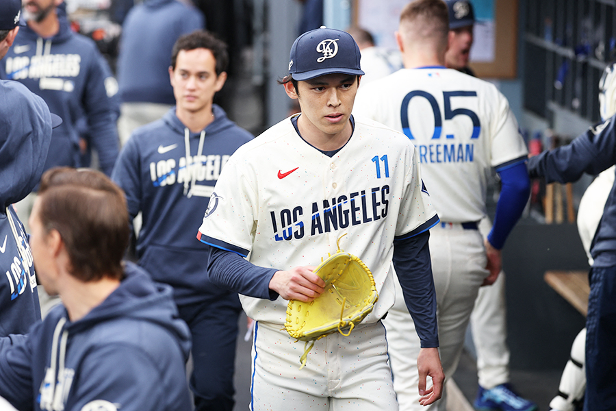 本拠地カブス戦に先発登板したドジャースの佐々木朗希【写真：ロイター】