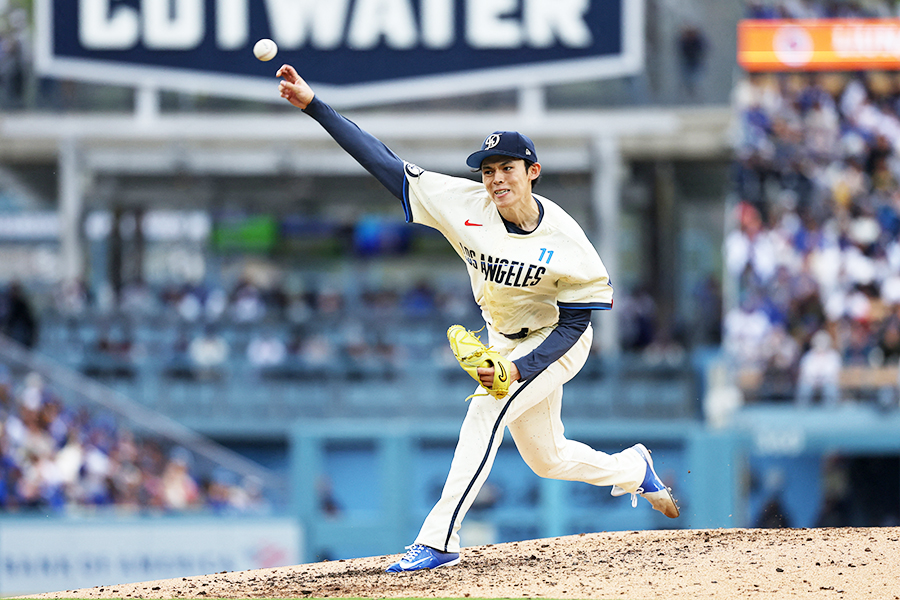 ドジャースの佐々木朗希【写真：ロイター】