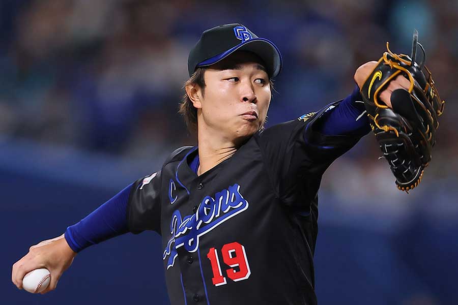 ヤクルト戦に先発登板した中日の高橋宏斗【写真：産経新聞社】