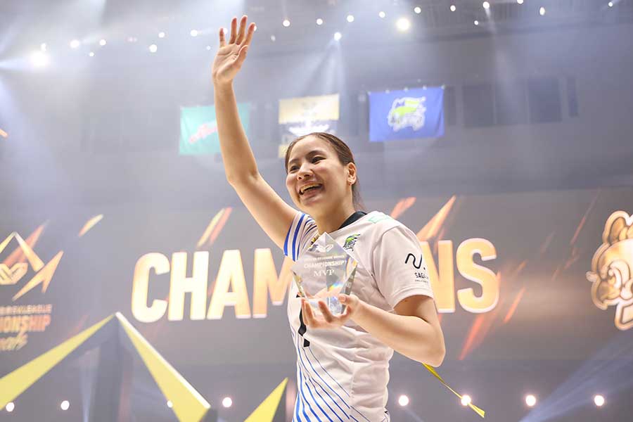 MVPに輝いたSAGA久光スプリングスの西村弥菜美【写真：YUTAKA/アフロスポーツ】