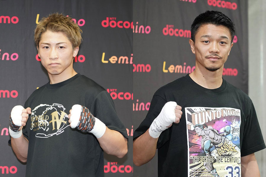 井上尚弥（左）と中谷潤人【写真：澤田直人】