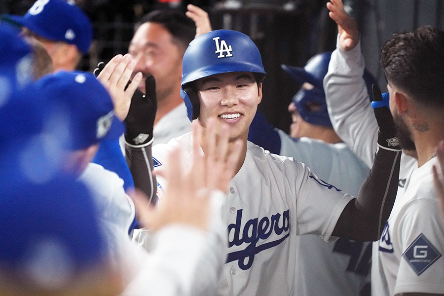 ドジャースのキム・ヘソン【写真：ロイター】