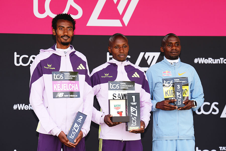 （左から）ケジェルチャ、サウェ、キプリモ【写真：PA Images/アフロ】