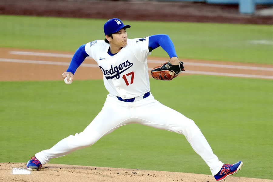 マーリンズ戦に先発登板した大谷翔平【写真：黒澤崇】