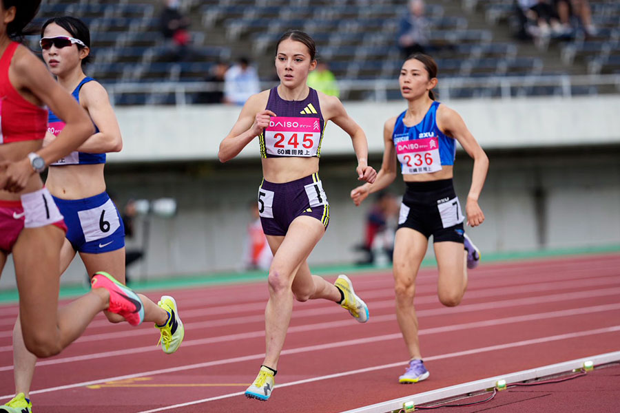 織田幹雄記念国際に出場したドルーリー朱瑛里【写真：奥井隆史 】