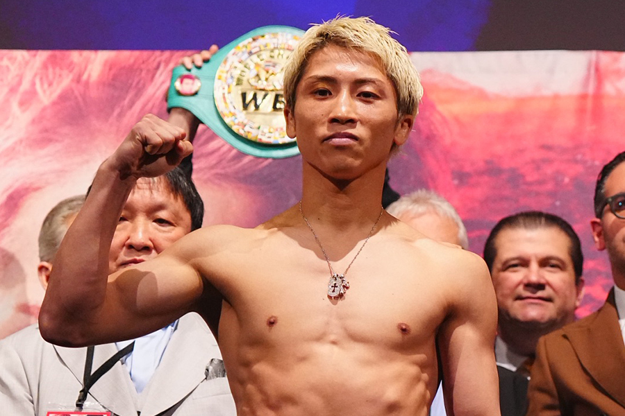 後楽園ホールで前日計量に臨んだ井上尚弥【写真：荒川祐史】