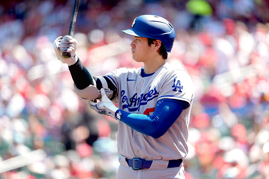 カージナルス戦に出場したドジャースの大谷翔平【写真：黒澤崇】