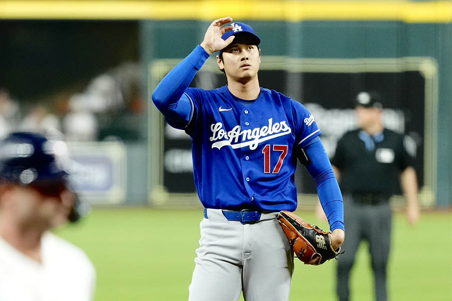 アストロズ戦に先発したドジャースの大谷翔平【写真：黒澤崇】