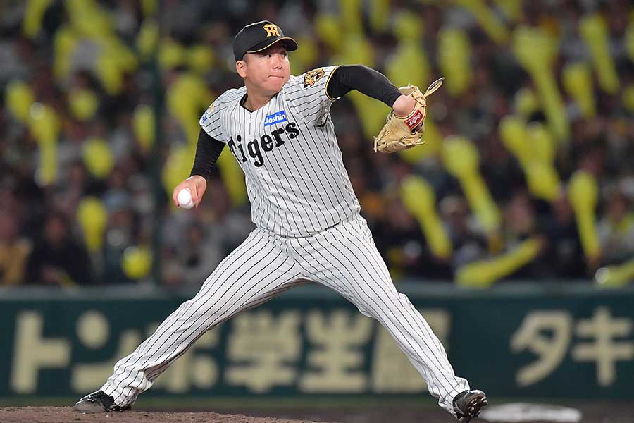 DeNA戦に先発した阪神の村上頌樹【写真:産経新聞社】