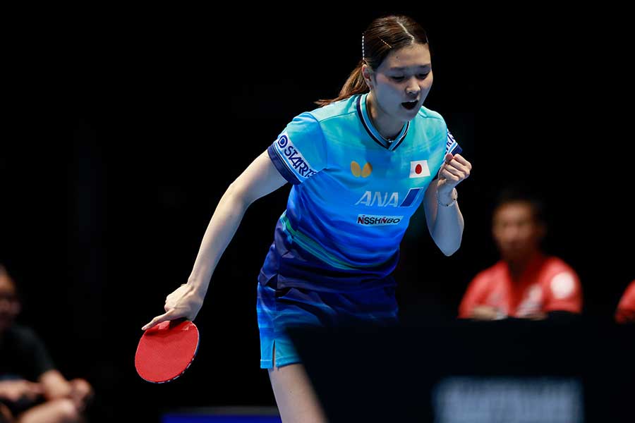 世界選手権団体戦の女子決勝に出場した橋本帆乃香【写真：VCG/アフロ】