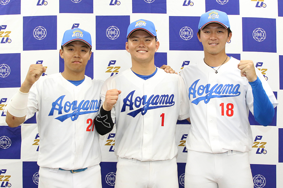 勝利に貢献した(左から)青学大の谷口勇人、渡部海、鈴木泰成【写真:スポーツ報知/アフロ】