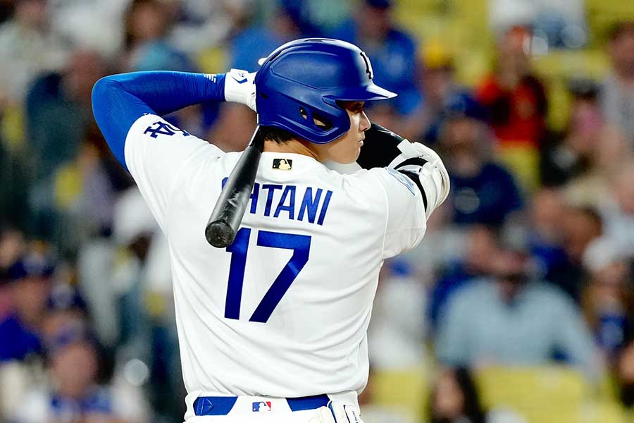 ジャイアンツ戦に出場した大谷翔平【写真：黒澤崇】