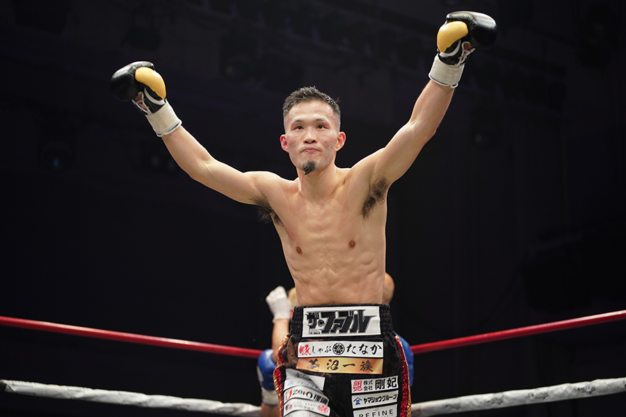 初防衛に成功した池側純【写真：澤田直人】