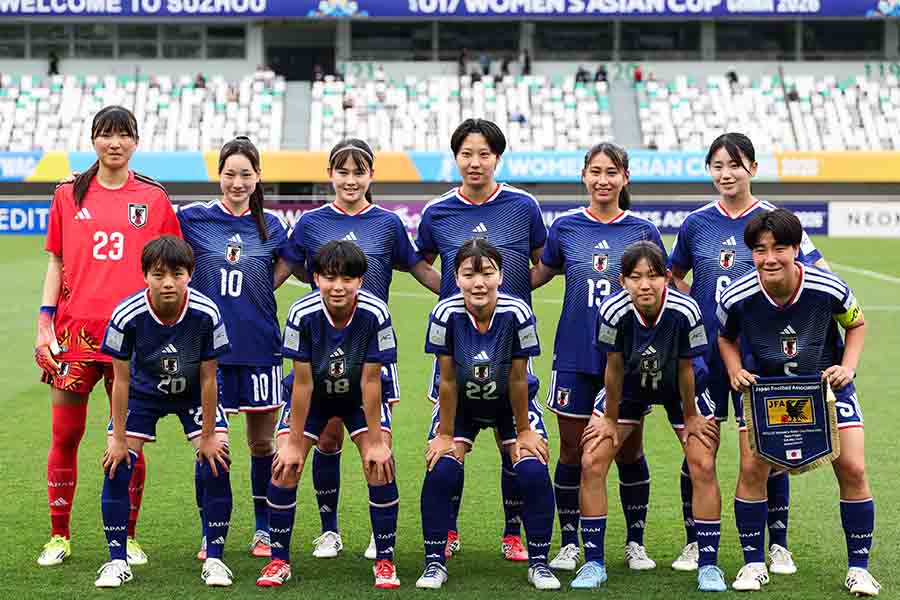 準決勝でオーストラリアに勝利したU-17女子日本代表【写真：VCG/アフロ】