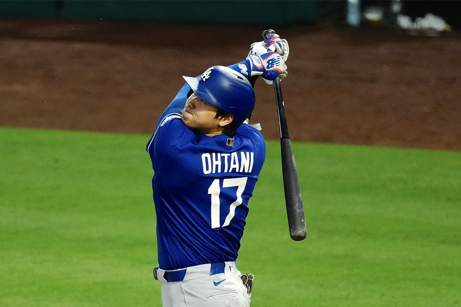 敵地エンゼルス戦に出場したドジャースの大谷翔平【写真：黒澤崇】