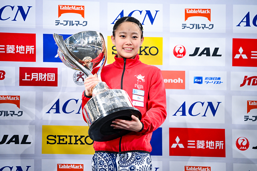 NHK杯で優勝した西山実沙【写真：中戸川知世】