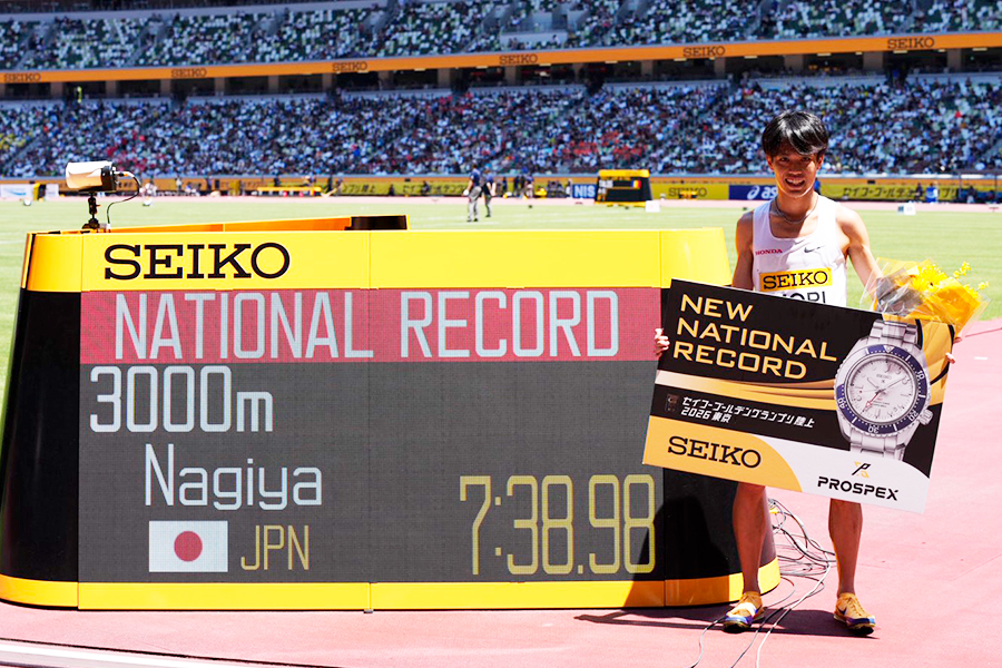 男子3000メートルで日本新記録を樹立した森凪也【写真：奥井隆史】