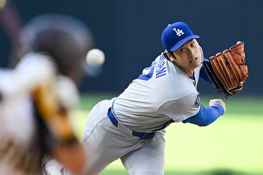 パドレス戦5回0封と好投したドジャースの大谷翔平【写真：ロイター】