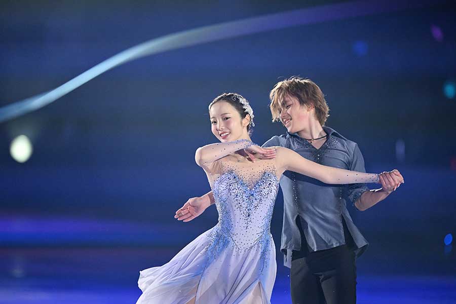 宇野昌磨さんと本田真凜さん【写真：松尾/アフロスポーツ】