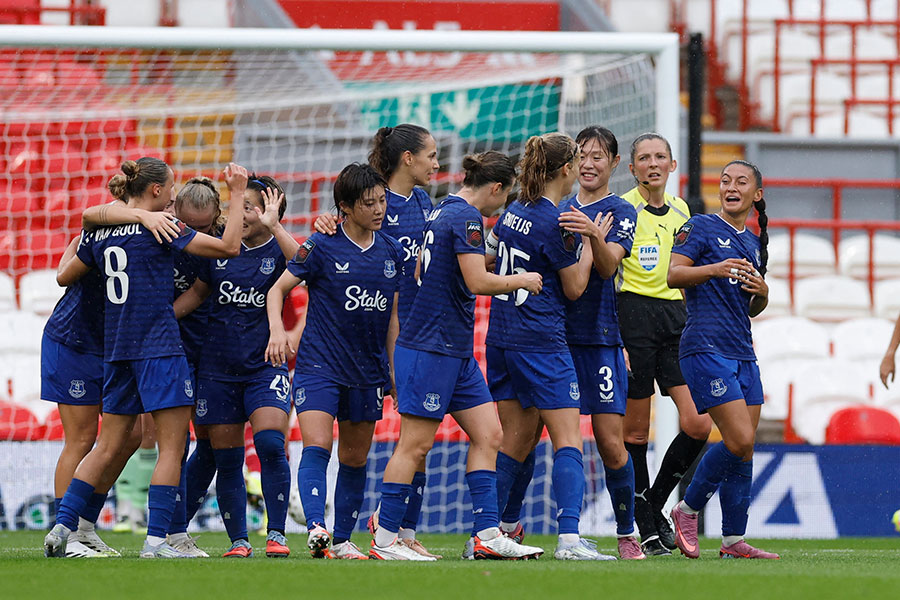 イングランド女子1部のエバートン【写真:ロイター/アフロ】