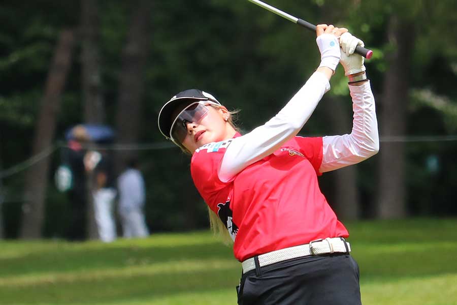ブリヂストンレディス最終日に出場した【写真：柳田通斉】
