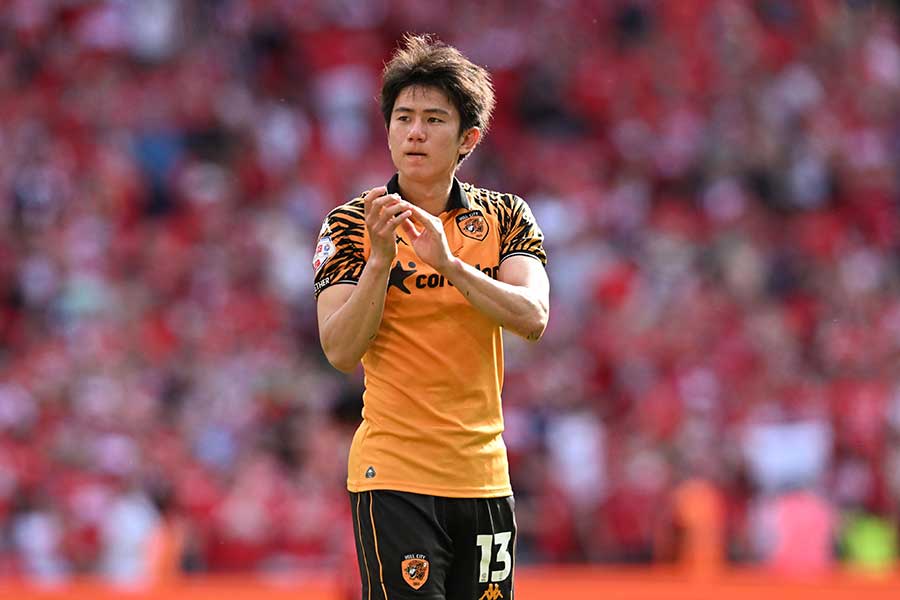 昇格プレーオフ決勝、ミドルズブラ戦に出場したハルの平河悠【写真:REX/アフロ】