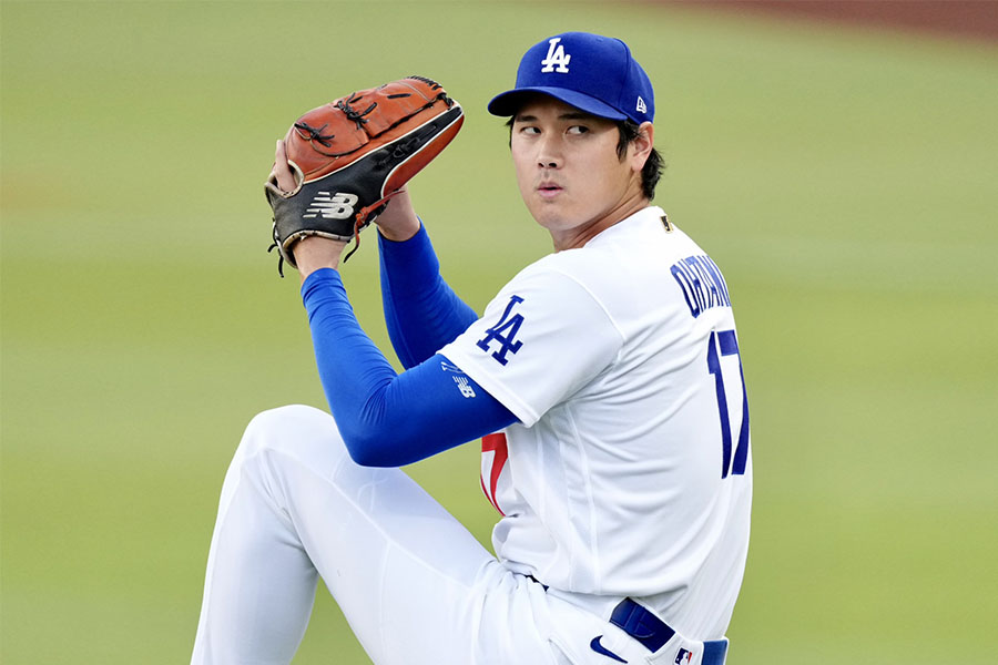 本拠地ロッキーズ戦に先発登板するドジャースの大谷翔平【写真:黒澤崇】